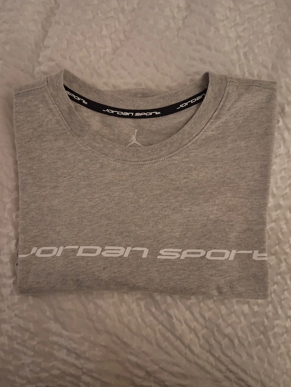 Jordan Men's Heather Grey Short Sleeve Tee with Chest Logo